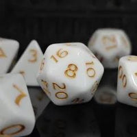 Thumbnail for 7pcs Dice Acrylic Blend Yellow Font Solid White