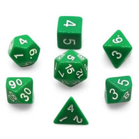 Thumbnail for 7pcs Dice Acrylic Blend White Font Solid Green