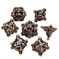 Thumbnail for 7pcs Dice Metal Hollow Skull Frame Copper