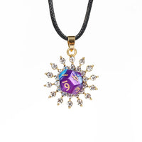 Thumbnail for Blue & Purple with Gold Chain D12 Necklace