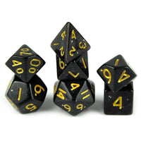 Thumbnail for Glitter in Black Acrylic - 7pcs RPG Mini Dice Set