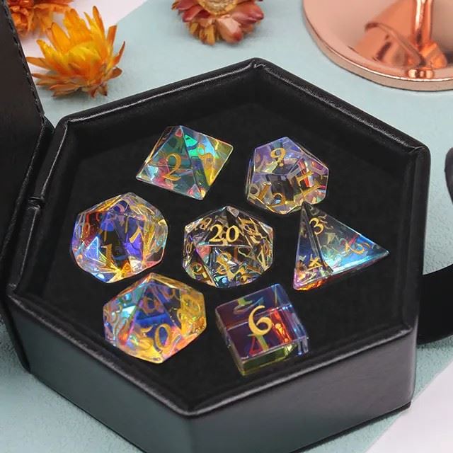 Prism Glass - 7pcs RPG Dice Set