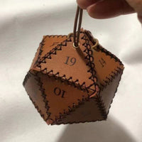 Thumbnail for Brown Leather D20 - Storage Bag