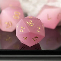 Thumbnail for Purple Amethyst Gemstone - 7pcs RPG Dice Set