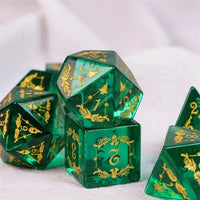 Thumbnail for Xmas on Green Glass - 7pcs RPG Dice Set