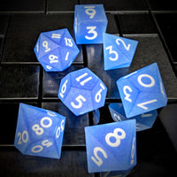 Thumbnail for 7pcs Dice Sharp Frosted Blue