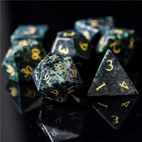 Thumbnail for Green Granite Gemstone - 7pcs RPG Dice Set