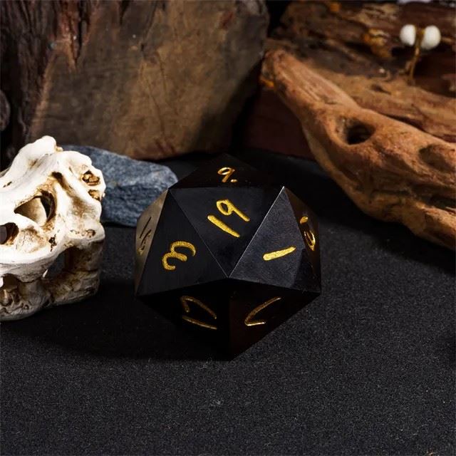 Ebony Wood - D20 RPG Dice