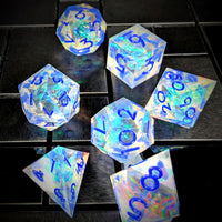 Thumbnail for Candy in Clear Sharp Resin - 7pcs RPG Dice Set