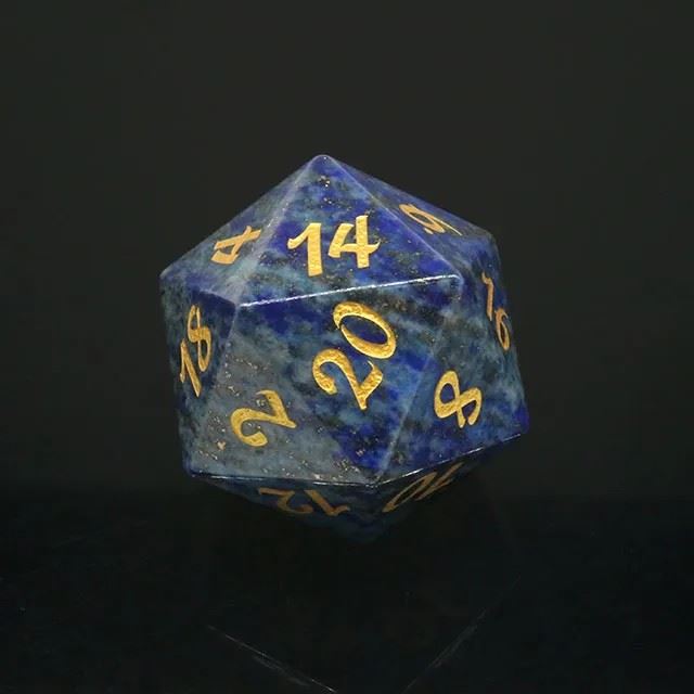 Blue Lazuli Gemstone - D20 RPG Dice