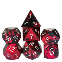 Thumbnail for 7pcs RPG Dice Set - Red & Black Anodized Aluminium