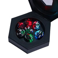 Thumbnail for Multicoloured Sharp LED - 7pcs RPG Dice Set