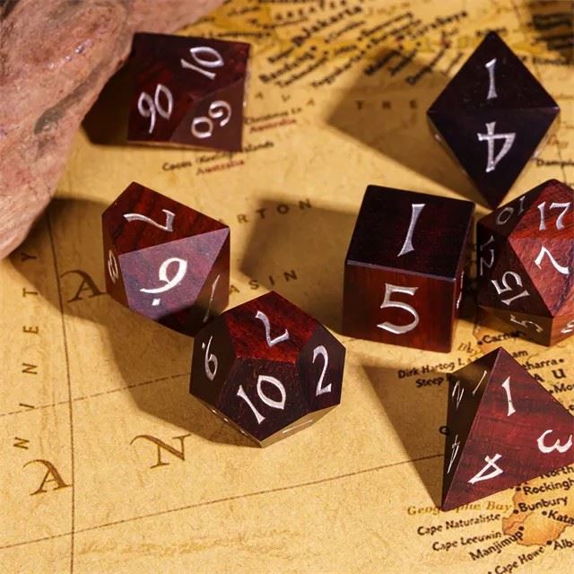 Red Sandalwood - 7pcs RPG Dice Set