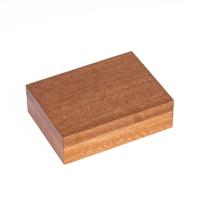 Plain Sapele Wood with 7 Slots -  Magnetic Dice Storage