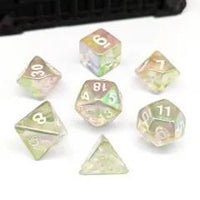 Thumbnail for 7pcs Dice Acrylic Metallic Clear Light Green