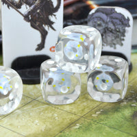 Thumbnail for Blue Donut in Clear Resin - 6pcs D6 RPG Dice Set