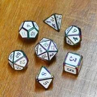 Thumbnail for Forest Green in Rainbow Metal - 7pcs RPG Dice Set