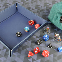 Thumbnail for Blue PU Leather - Square Hard Dice Tray