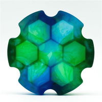 Thumbnail for Frosted Blue & Green Resin with 7 Slots - Dice Storage