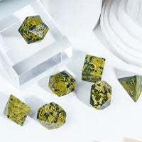 Thumbnail for Green Jade Gemstone - 7pcs RPG Dice Set