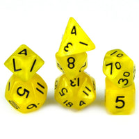 Thumbnail for Silk Yellow Acrylic - 7pcs RPG Mini Dice Set