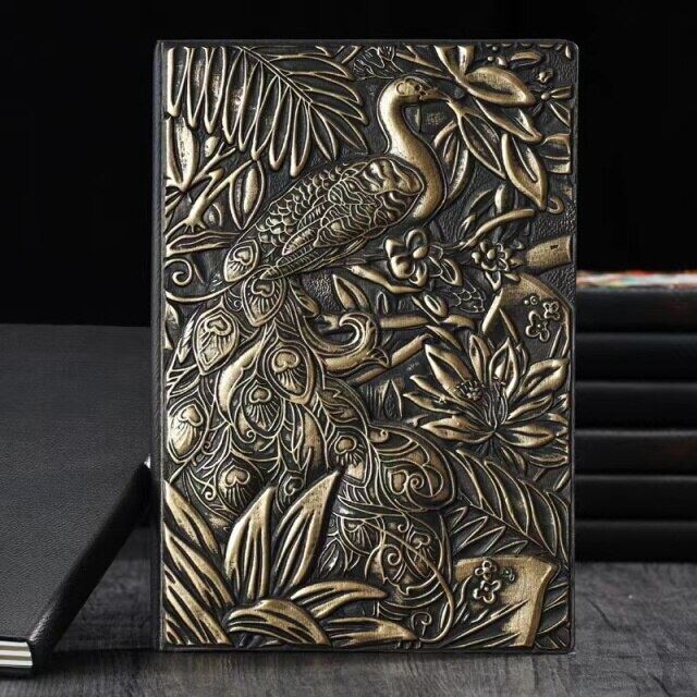 Gold Peacock - A5 Hardback Journal