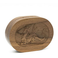 Thumbnail for Dragon on Walnut Wood -  Hinged Dice Storage