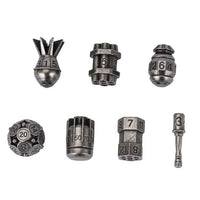 Thumbnail for 7pcs Dice Metal Bomb Worn Silver