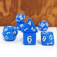 Thumbnail for 7pcs Dice Acrylic Blend White Font Solid Blue