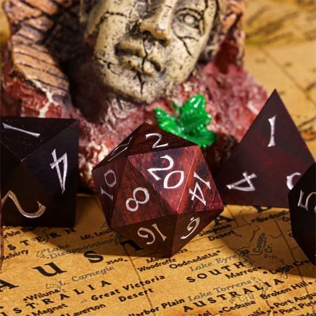 Red Sandalwood - 7pcs RPG Dice Set