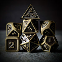 Thumbnail for Brushed Bronze Metal - 7pcs RPG Dice Set