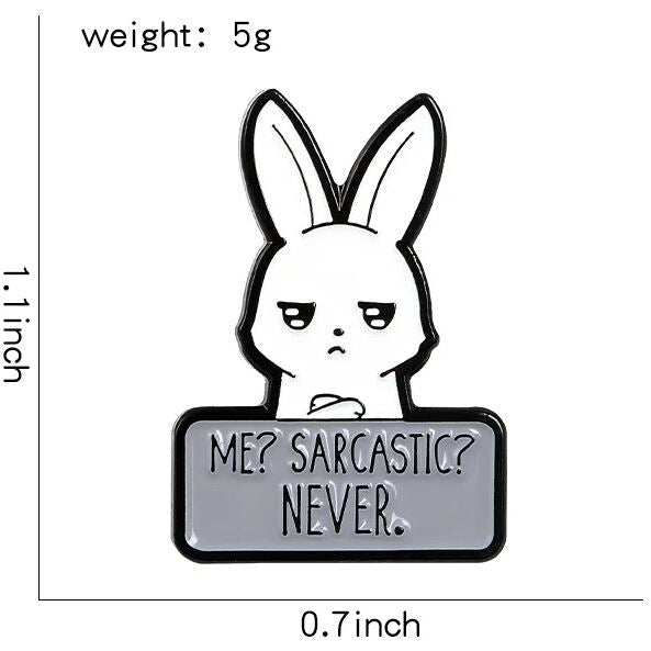 White MSN Rabbit Pin - Novelty