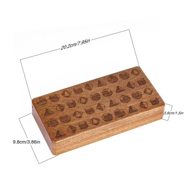 Sapele Wood with 7 Slots -  Magnetic Dice Storage