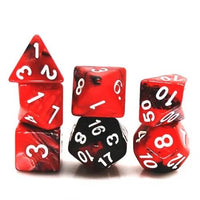 Thumbnail for 7pcs Dice Acrylic Blend White Font Black Red
