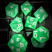 Thumbnail for 7pcs Dice Sharp Frosted Green