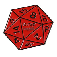 Thumbnail for Red D20 YF Pin - Novelty