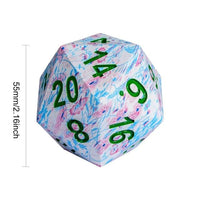 Thumbnail for Flowers on Hydro Dipped Resin  - 55mm D20 RPG Dice