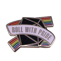 Thumbnail for Black D20 Roll with Pride Pin - Novelty