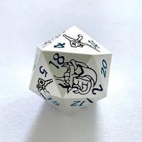 Thumbnail for Purple & Black in Silver Metal - 7pcs RPG Dice Set