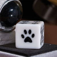 Thumbnail for Paw on White Resin - 6pcs D6 RPG Dice Set