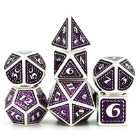 Thumbnail for 7pcs Dice Metal Stitch Silver Purple