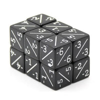 Thumbnail for 16mm Black Counter Numbers Acrylic  - 6pcs D6 RPG Dice Set