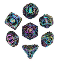 Thumbnail for 7pcs Dice Metal Hollow Lute Rainbow