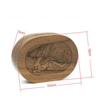 Thumbnail for Dragon on Walnut Wood -  Hinged Dice Storage