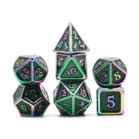 Thumbnail for Black in Rainbow Metal - 7pcs RPG Dice Set