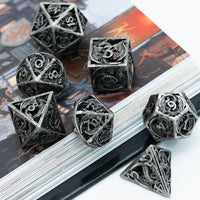 Thumbnail for 7pcs RPG Dice Set - Silver Metal