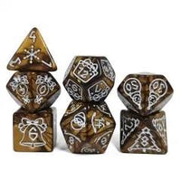 Thumbnail for 7pcs Dice Acrylic Pattern Christmas White Font Gold