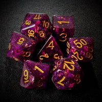 Thumbnail for Glitter in Purple Resin - 7pcs RPG Full Dice Set