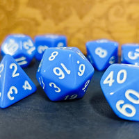 Thumbnail for 7pcs Dice Acrylic Blend White Font Solid Blue