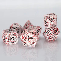Thumbnail for Black Sword in White Metal - 7pcs RPG Dice Set